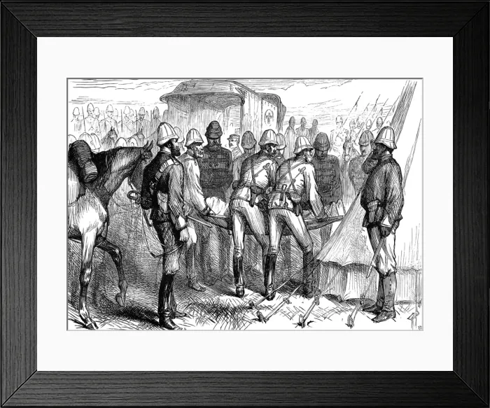 Framed Print : Death of the Prince Imperial; arrival of the body at Itelezi Framed Print : Death of the Prince Imperial; arrival of the body at Itelezi