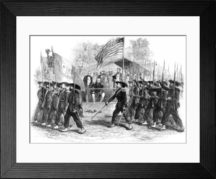 Framed Print : American Civil War. Review of the Federal troops Framed Print : American Civil War. Review of the Federal troops