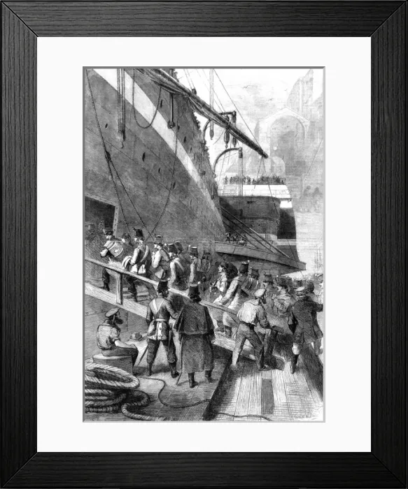 Framed Print : American Civil war. Departure of the Great Eastern from