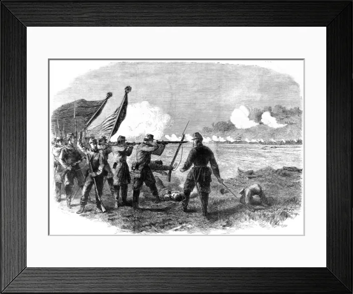 Framed Print : The Civil war in America: engagement between the 71st New Yo Framed Print : The Civil war in America: engagement between the 71st New Yo