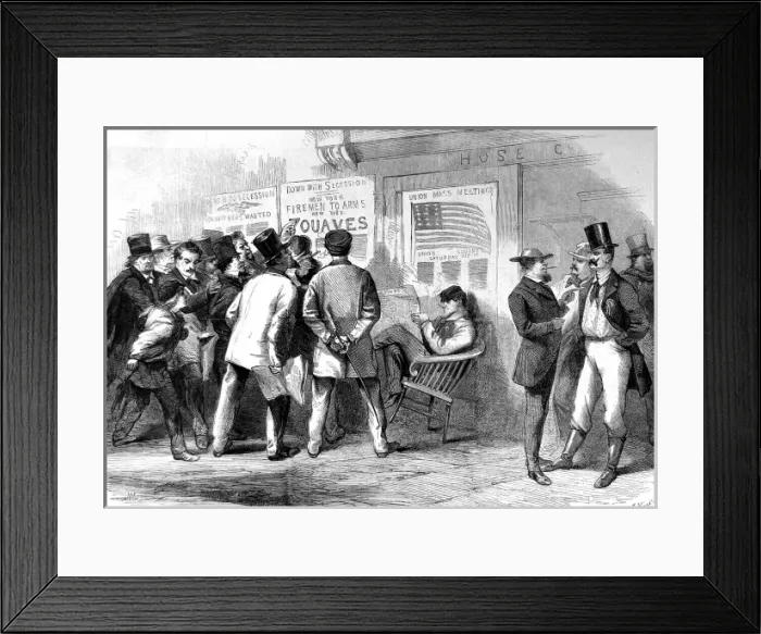 Framed Print : American Civil war. The War excitement in New York Framed Print : American Civil war. The War excitement in New York