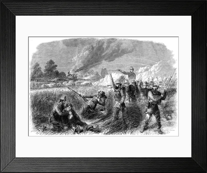Framed Print : The Civil War in America: Fight at Rainsville, on the upper