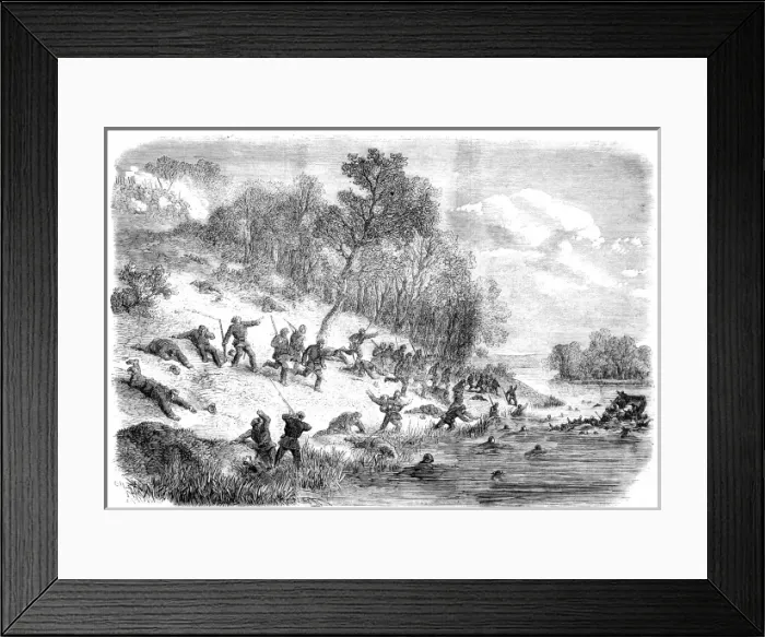 Framed Print : The Civil War in America: retreat of the Federalists (Unioni