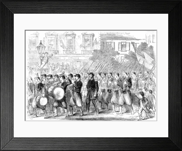 Framed Print : The Civil war in America: the 5th regiment of New York Zouav Framed Print : The Civil war in America: the 5th regiment of New York Zouav