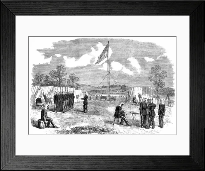 Framed Print : The Civil War in America; some of Wilsons boys in wooden Framed Print : The Civil War in America; some of Wilsons boys in wooden