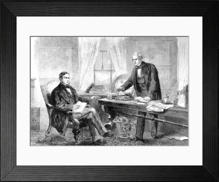 Framed Print : The American Civil War. The outrage on the Trent Framed Print : The American Civil War. The outrage on the Trent