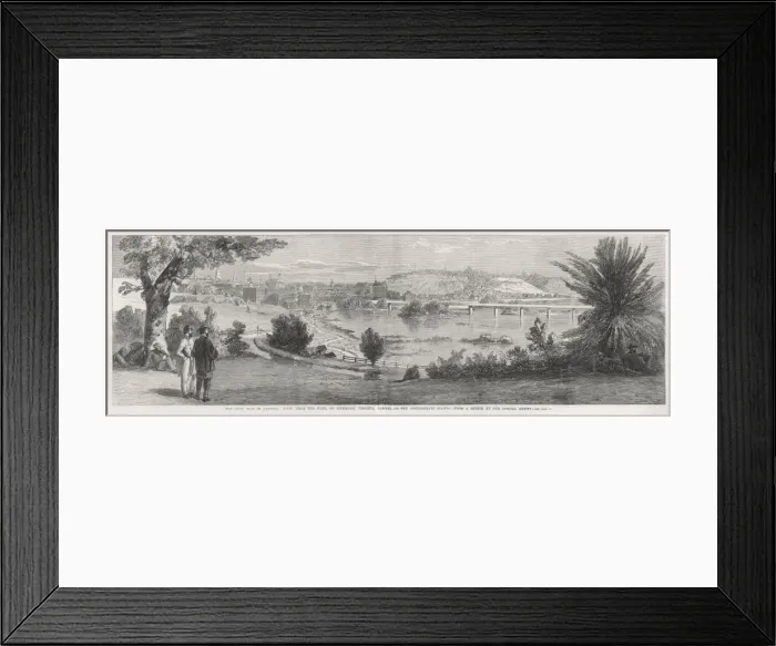 Framed Print : The Civil War in America: View from the West of Richmond, Vi Framed Print : The Civil War in America: View from the West of Richmond, Vi
