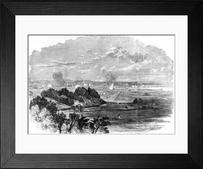 Framed Print : The Civil War in America. The bombardment of Frederickburg Framed Print : The Civil War in America. The bombardment of Frederickburg