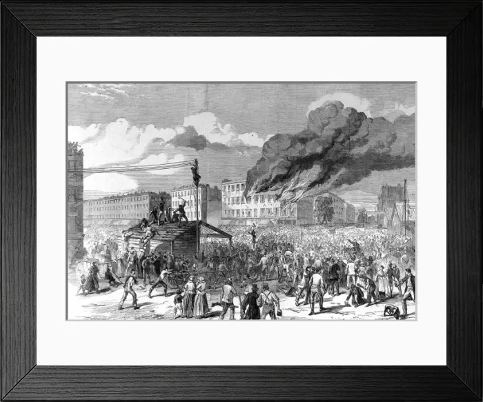 Framed Print : The Civil War in America. The riots in New York
