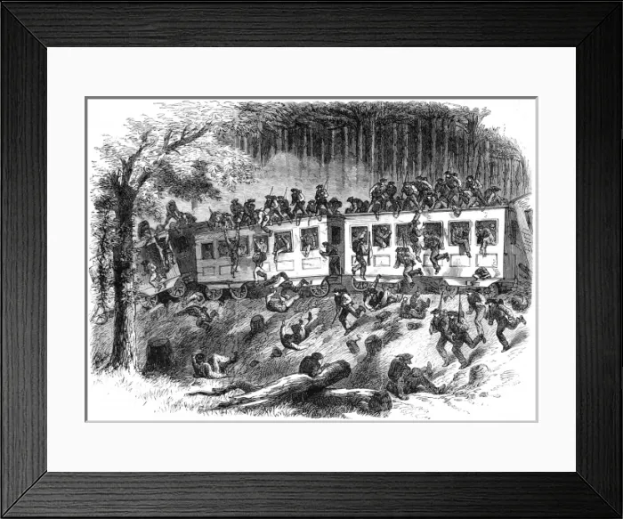 Framed Print : The Civil War in America. Train with reinforcements for Gen Framed Print : The Civil War in America. Train with reinforcements for Gen
