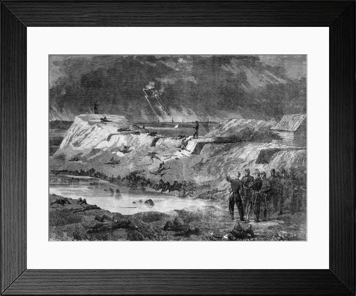 Framed Print : The Civil war in America; aftermath of the battle at Fort Wa Framed Print : The Civil war in America; aftermath of the battle at Fort Wa
