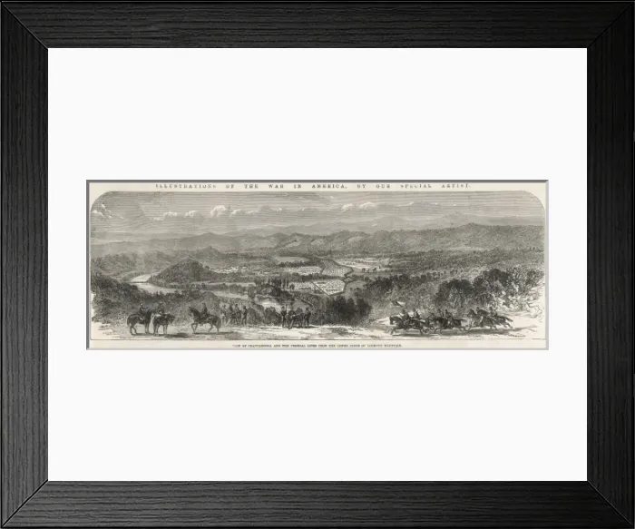 Framed Print : The Federal Position at Chatanooga; American Civil War, 1863 Framed Print : The Federal Position at Chatanooga; American Civil War, 1863
