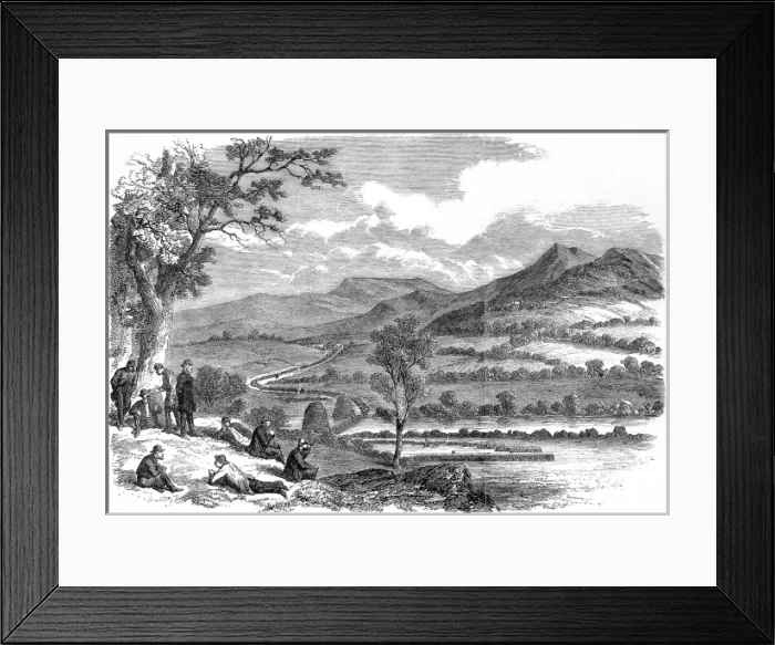 Framed Print : Troops crossing the Shanandoah River; American Civil War Framed Print : Troops crossing the Shanandoah River; American Civil War