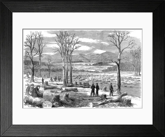 Framed Print : Confederate Army Winter Quarters, Rapidan; American Civil Wa