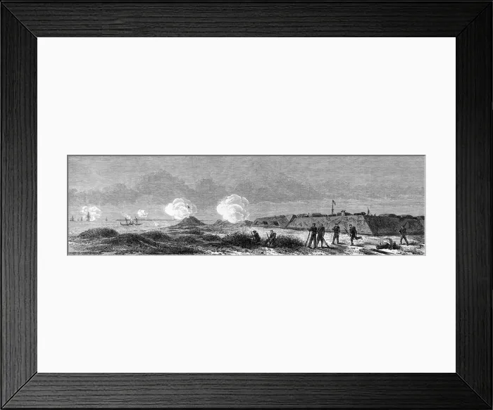 Framed Print : Fort Fisher, Cape Fear; American Civil War, 1864 Framed Print : Fort Fisher, Cape Fear; American Civil War, 1864