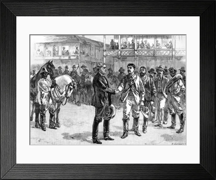Framed Print : President Jefferson Davis bidding farewell to his escort, 18
