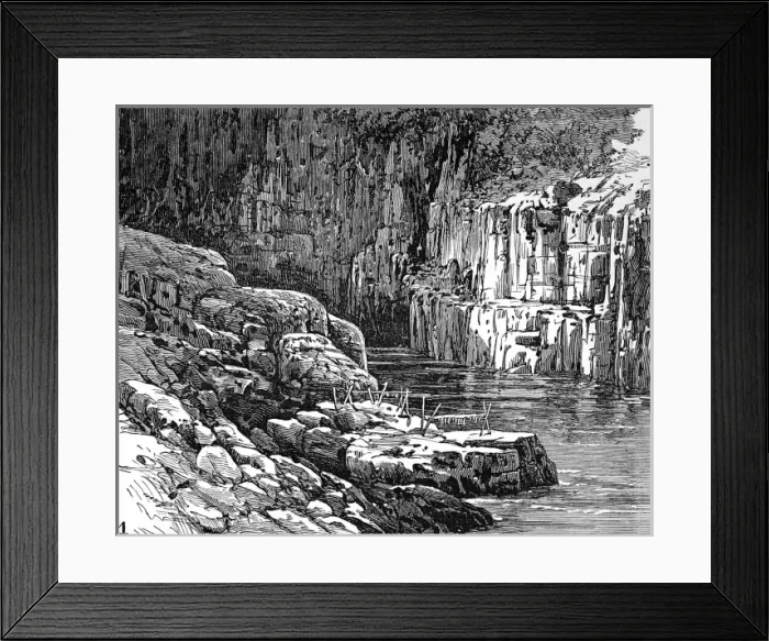 Framed Print : Hells Gate Canyon, Fraser River, 1882 Framed Print : Hells Gate Canyon, Fraser River, 1882