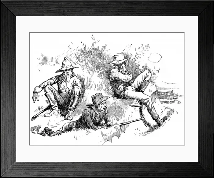 Framed Print : Two Cowboys guarding their ranch, c. 1887 Framed Print : Two Cowboys guarding their ranch, c. 1887