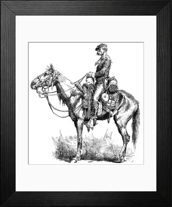 Framed Print : US Cavalry Trooper, Arizona, 1887 Framed Print : US Cavalry Trooper, Arizona, 1887