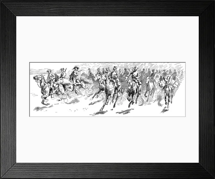 Framed Print : US Troops chasing Apache Indians; Arizona, 1887 Framed Print : US Troops chasing Apache Indians; Arizona, 1887