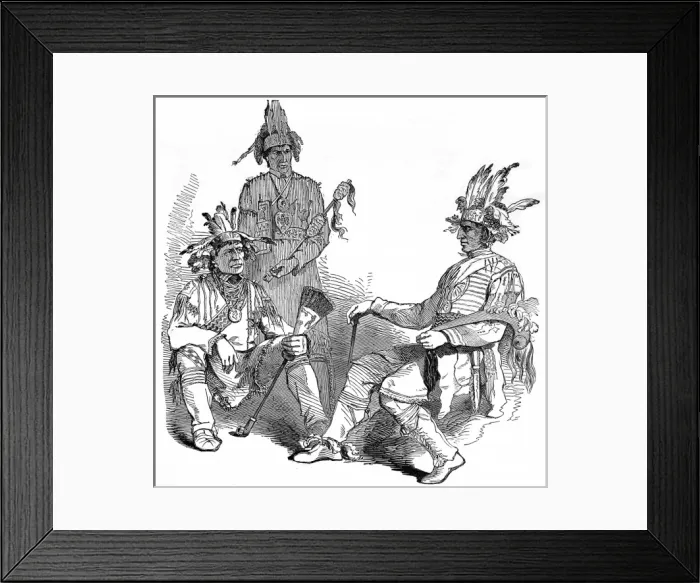 Framed Print : Three Chippewa Indian chiefs at Montreal, 1849 Framed Print : Three Chippewa Indian chiefs at Montreal, 1849