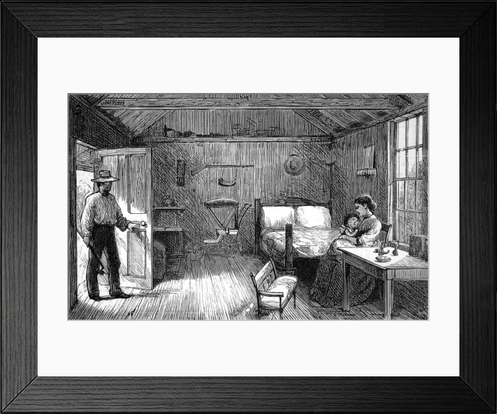 Framed Print : Tuscarora Indian village hut Framed Print : Tuscarora Indian village hut