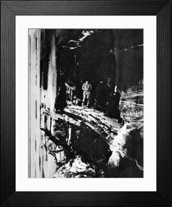Framed Print : Damage to the 78th and 79th Floors, Empire State Building, N