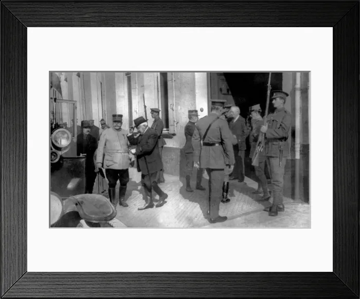 Framed Print : H. H. Asquith, M. Millerand and General Joffre at British Arm