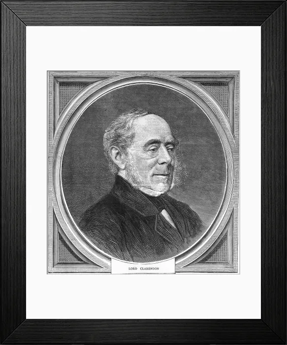 Framed Print : Lord Clarendon, George William Frederick Villiers Framed Print : Lord Clarendon, George William Frederick Villiers