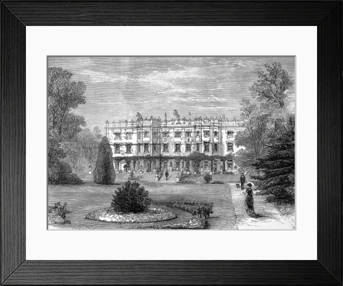 Framed Print : Hughenden Manor, Seat of Lord Beaconsfield, 1881