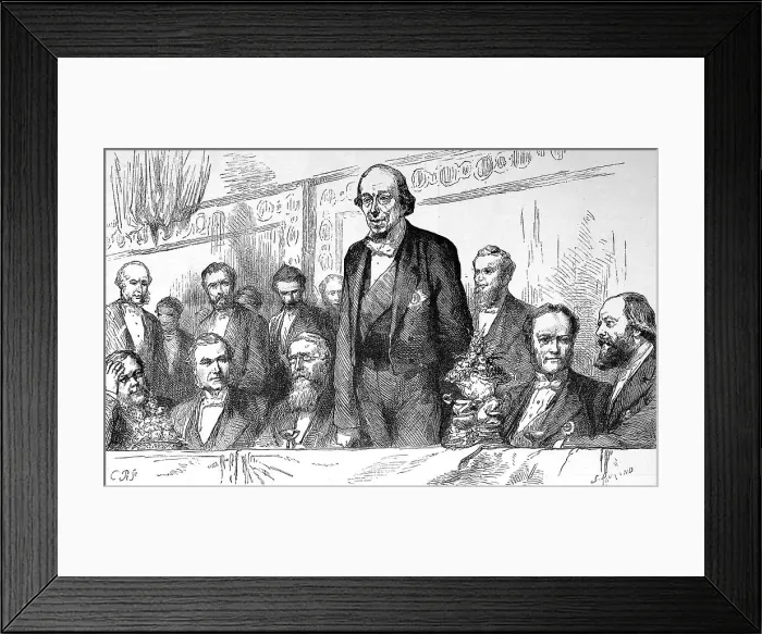Framed Print : Benjamin Disraeli at the Carlton Club Banquet, 1878