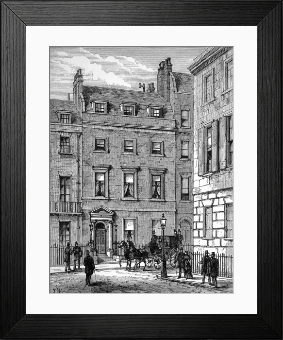 Framed Print : Benjamin Disraelis House at 19 Curzon Street, Mayfair, 1881 Framed Print : Benjamin Disraelis House at 19 Curzon Street, Mayfair, 1881