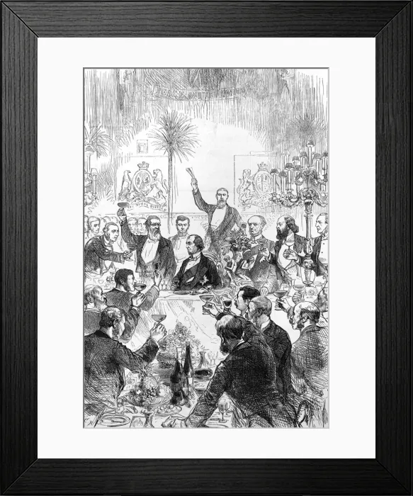 Framed Print : Benjamin Disraeli at a Carlton Club Banquet Framed Print : Benjamin Disraeli at a Carlton Club Banquet