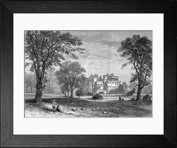 Framed Print : Hawarden Castle, near Chester, 1880 Framed Print : Hawarden Castle, near Chester, 1880