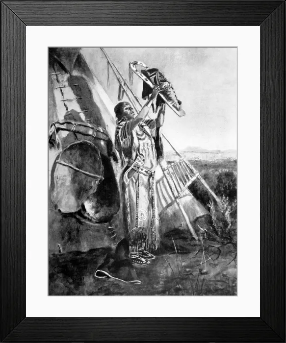 Framed Print : American Indians. The Rites of the Red Man - Sun worship in Framed Print : American Indians. The Rites of the Red Man - Sun worship in