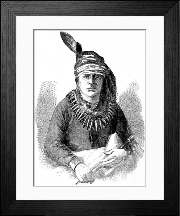 Framed Print : American Indians. Interview of Indians with the Great Fathe Framed Print : American Indians. Interview of Indians with the Great Fathe