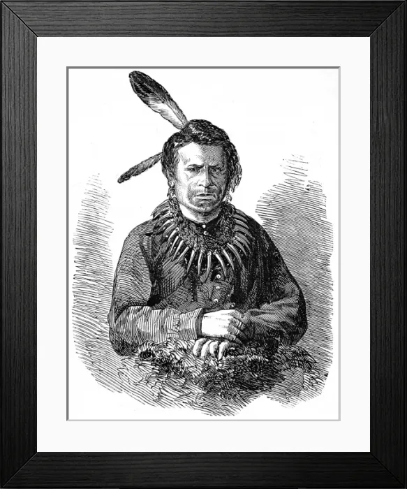 Framed Print : American Indians. Interview of Indians with the Great Fathe