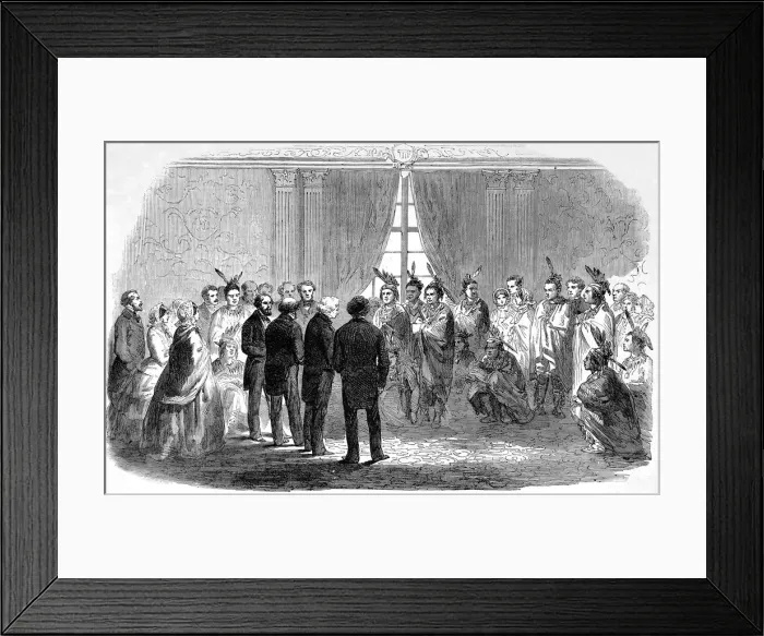 Framed Print : American Indians. Interview with the Great Father, Preside