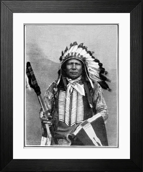 Framed Print : American Indians. The peaceful extinction of the red indian
