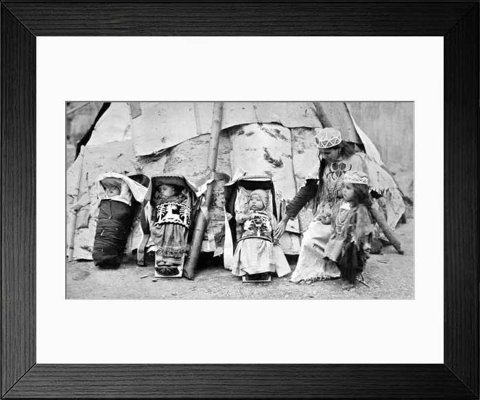 Framed Print : American indians. The red indian on show in London. Domestic Framed Print : American indians. The red indian on show in London. Domestic