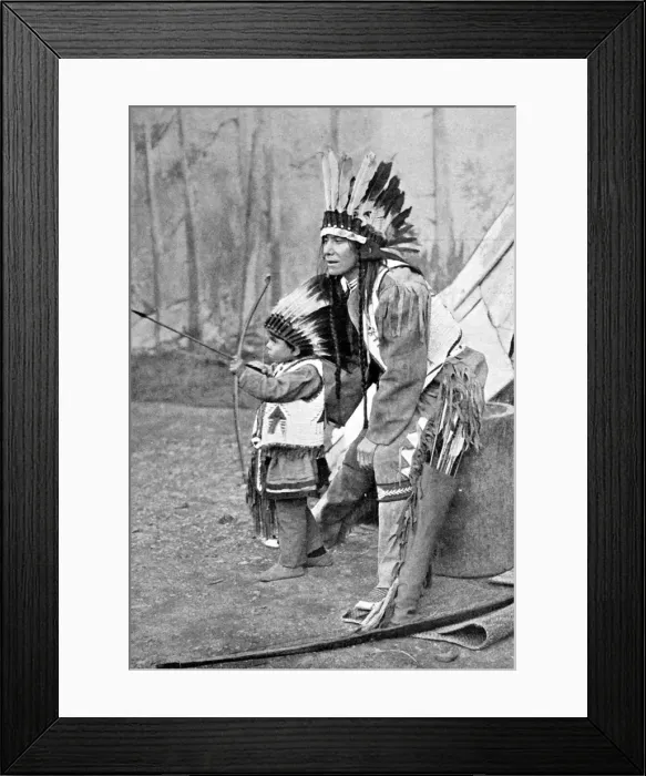 Framed Print : American Indians. The Red Indian on show in London. Chief Wh Framed Print : American Indians. The Red Indian on show in London. Chief Wh