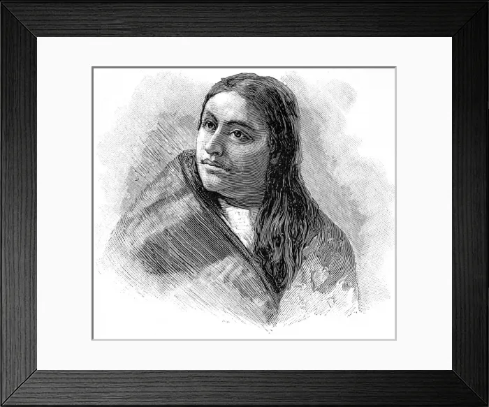 Framed Print : American Indians. One of Sitting Bulls Wives