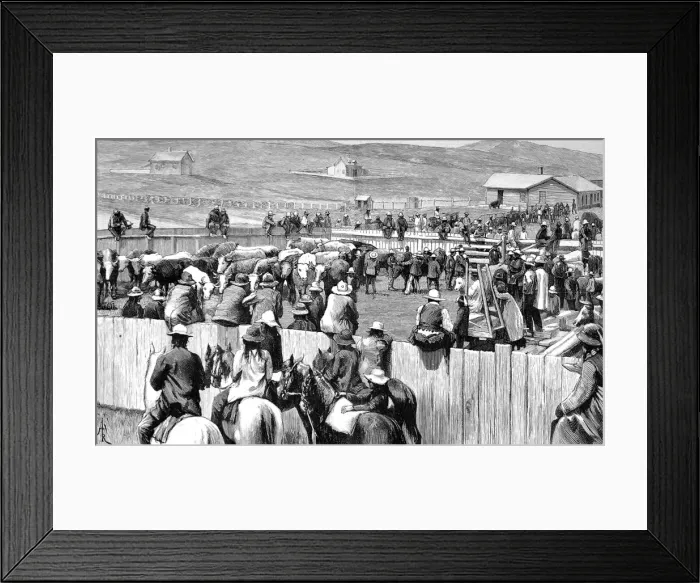 Framed Print : American Indians. Ration Day at the Agency Framed Print : American Indians. Ration Day at the Agency