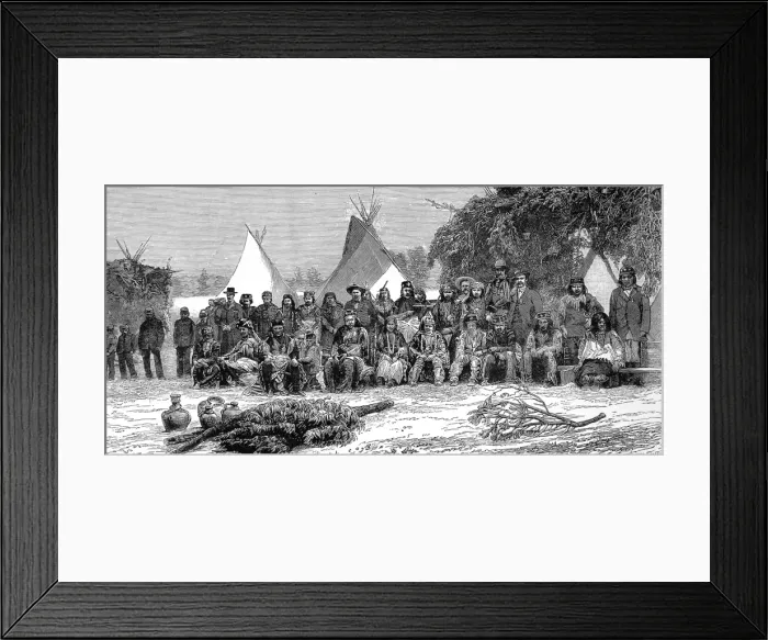 Framed Print : American Indians. New Mexico and Colorado. Tribe of Apache I