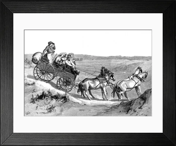 Framed Print : American Indians. American Sketches. Prairie travellers: Ind