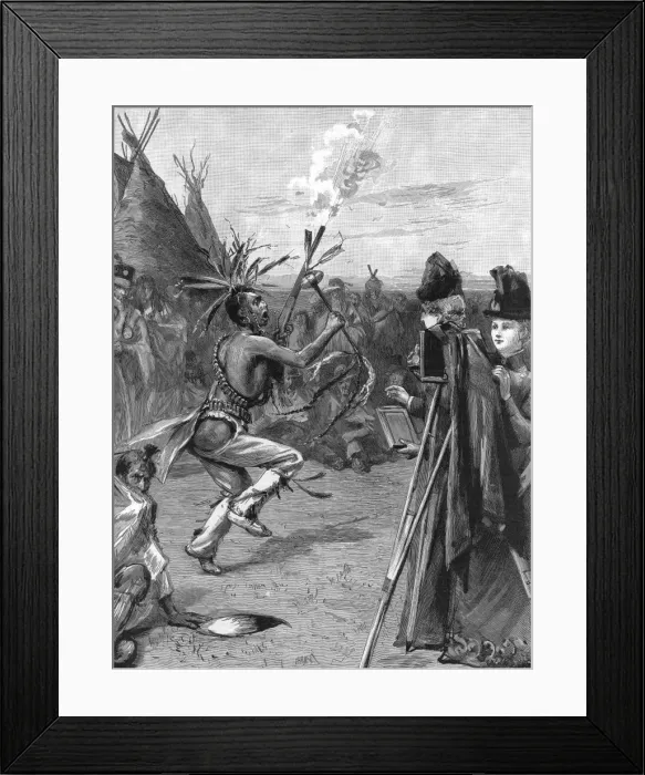 Framed Print : American Indians. With the Blackfeet Indians, Pocklington s Framed Print : American Indians. With the Blackfeet Indians, Pocklington s