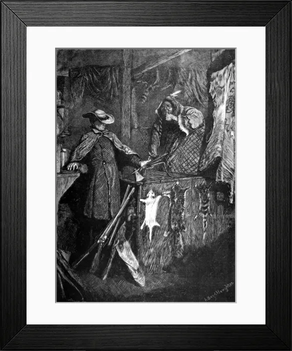 Framed Print : American Indians. In the western states of America. Barterin Framed Print : American Indians. In the western states of America. Barterin