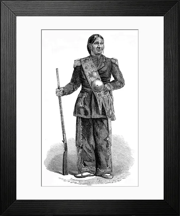 Framed Print : American Indians. John Francis, chief of the Passamaquoddy I