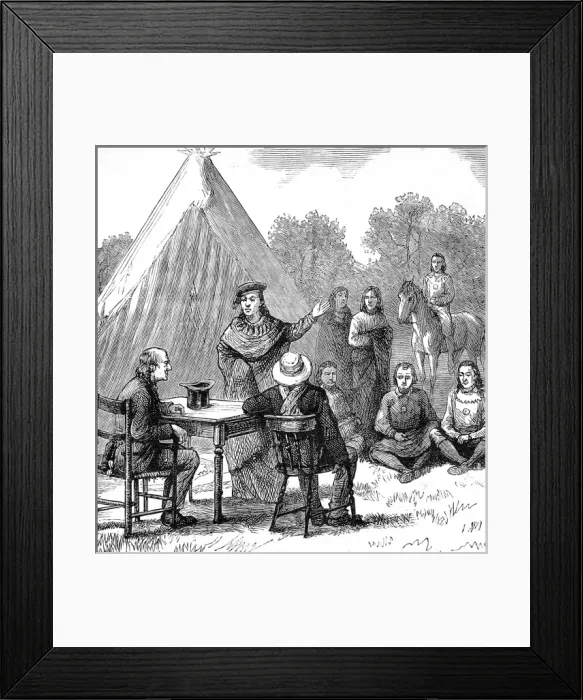 Framed Print : American Indians, The Recent Wars with the Sioux Indians. Qu Framed Print : American Indians, The Recent Wars with the Sioux Indians. Qu