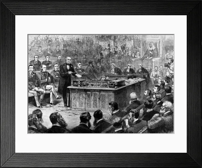 Framed Print : W. E. Gladstone addressing the House of Commons, 1886 Framed Print : W. E. Gladstone addressing the House of Commons, 1886